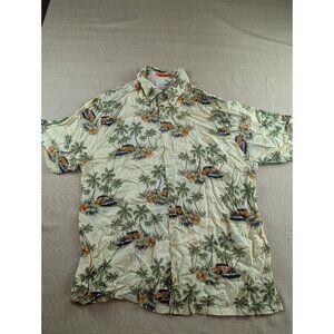 Studio35 Hawaiian Palm Tree Old School Car Print Men Size Medium